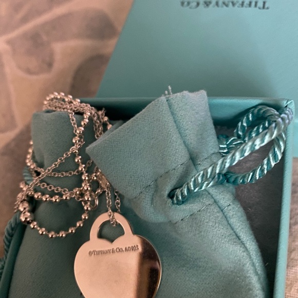 Sterling silver large heart pendant - Picture 4 of 4